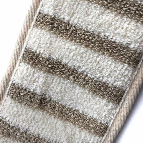 Большая мочалка лён M3008, 10x60 см