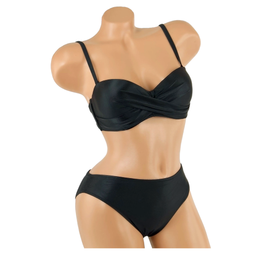 Купальник раздельный K26253, шоколад / черный