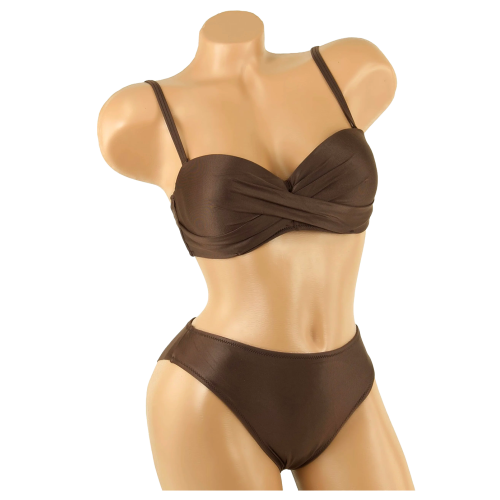 Купальник раздельный K26253, шоколад / черный